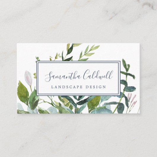 夏の緑の名刺 名刺 (正面)