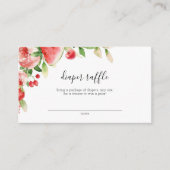 夏の緑の果実ベビーシャワーおむつラッフル エンクロージャーカード (正面)