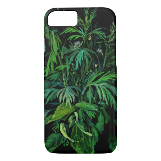 夏の緑の植物ハーブ野花フローラアート Case-Mate iPhoneケース (裏面)