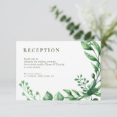 夏の緑の紅葉のウェディングレセプション 出欠カード (スタンド正面)