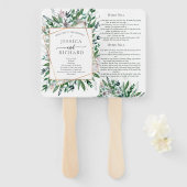 夏の緑の素朴なフレーム、ハンドファン ハンドファン (正面&裏面)