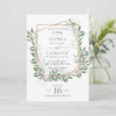 夏の緑の素朴な枠 招待状 (スタンド正面)