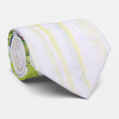 夏の緑の花柄のタイ ネクタイ (ロール)