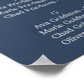 夏の緑 |ネイビーの座席表 ポスター (角)