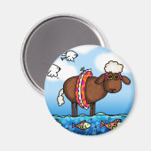 夏の羊の磁石 マグネット (正面/裏面)