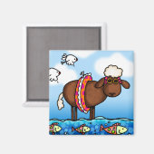 夏の羊の磁石 マグネット (正面/裏面)