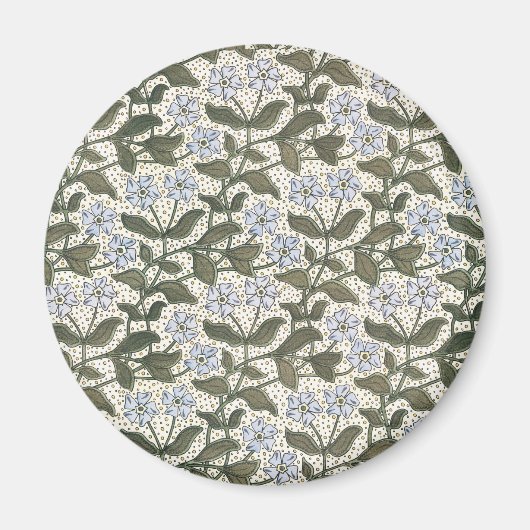 夏の美しいペリウィンクル花 マグネット (正面)