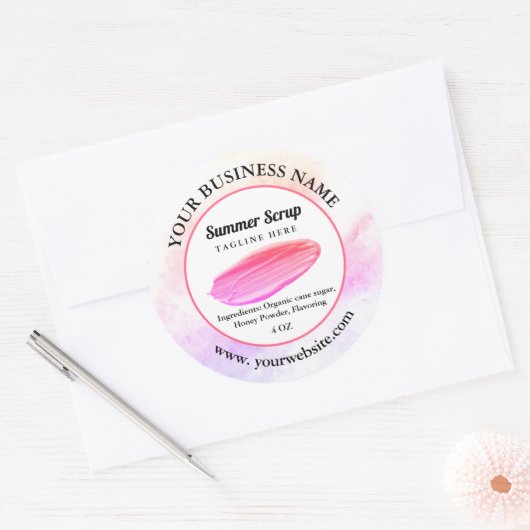 夏の美しい商品ラベルクラシックラウンドシール ラウンドシール (封筒)