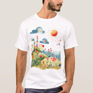 夏の美しい庭園 Tシャツ