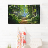 夏の美しい林道 横断幕 (インサイチュ)