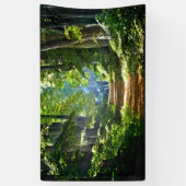 夏の美しい林道 横断幕 (縦)