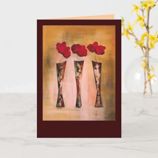 夏の美女 カード (黄色い花)