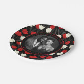 夏の美結婚しいチューリップの結婚プレート ペーパープレート (アングル)