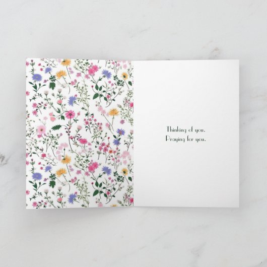 夏の考え花 カード (内部)