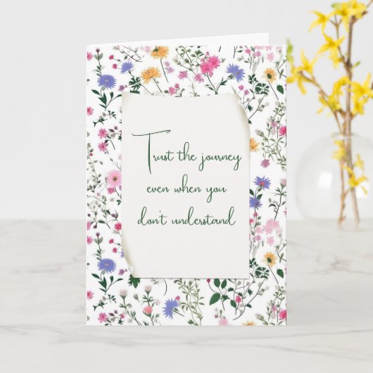 夏の考え花 カード (黄色い花)