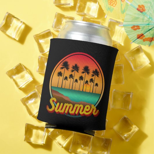 夏の自然の夕日 缶クーラー (インサイチュ 夏)