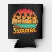 夏の自然の夕日 缶クーラー (正面)