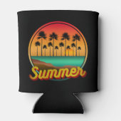 夏の自然の夕日 缶クーラー (裏面)