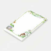 夏の自然ハリネズミとマッシュルームインクスケッチ ポストイット (アングル)