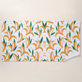 夏の自然 ビーチタオル