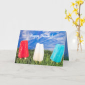 夏の至のアイス カード (黄色い花)