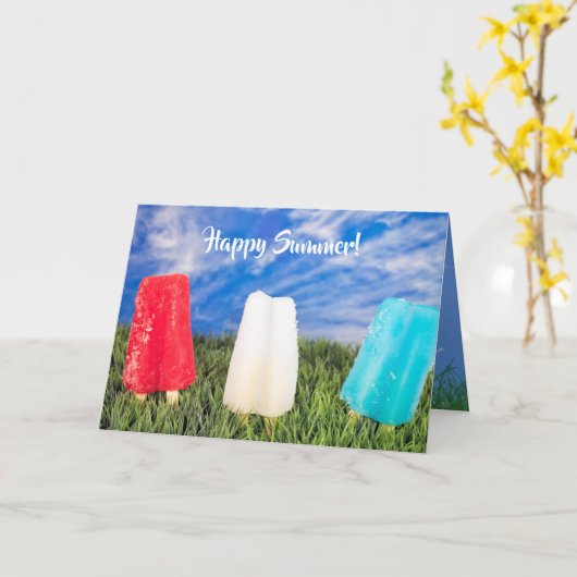 夏の至のアイス カード (黄色い花)