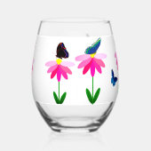 夏の至の茎のないワイングラス ステムなしワイングラス (左)