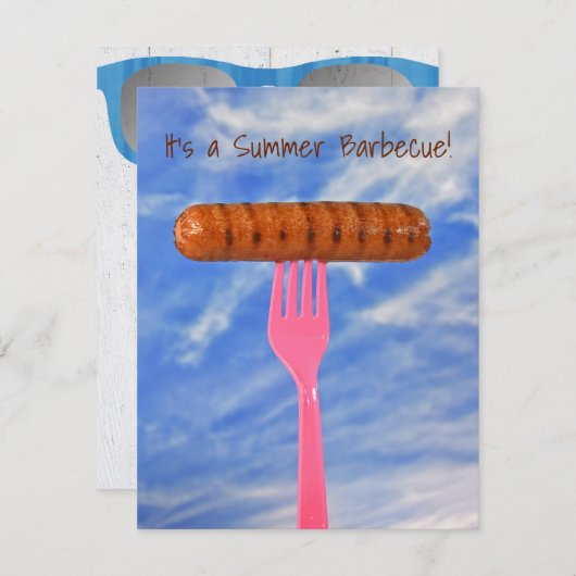 夏の至パーティー 招待状 (正面/裏面)