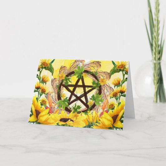 夏の至ブライトサンフラワー&エレクトムペイン カード (正面)