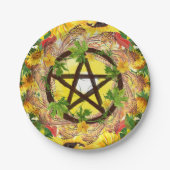 夏の至ブライトサンフラワー&エレクトムペイン ペーパープレート (正面)