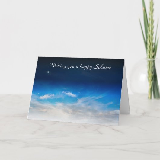 夏の至恵みと青い空と月 カード (正面)