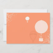 夏の至福の空結婚気球 招待状 (裏面)