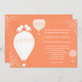 夏の至福の空結婚気球 招待状 (正面/裏面)