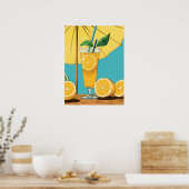 夏の至福：シトラススプラッシュ ポスター (キッチン)