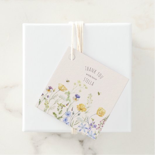 夏の至福、野の花、素朴な、水の色。 フェイバータグ (インサイチュ)