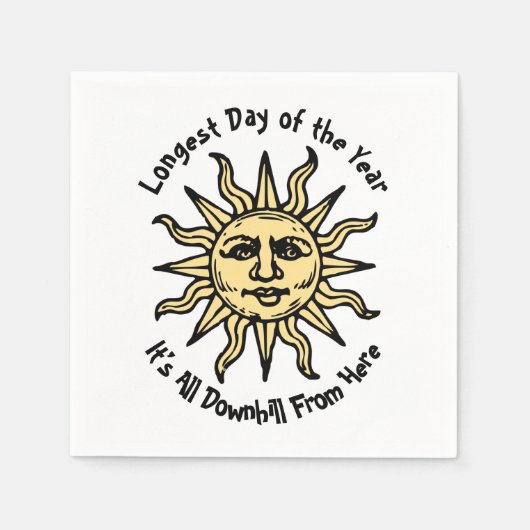 夏の至詩 スタンダードカクテルナプキン (正面)