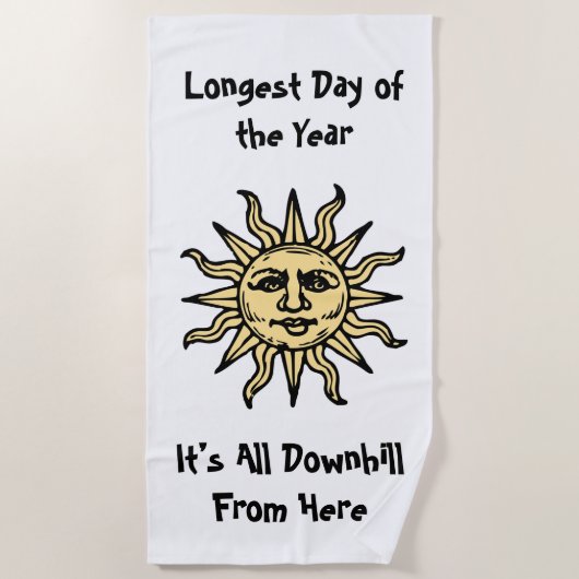 夏の至詩 ビーチタオル (正面)