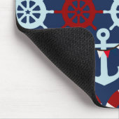 夏の航海のなテーマは帆ボートの舵輪を固定します マウスパッド (コーナー)