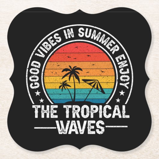 夏の良い楽しむ雰囲気66775 ペーパーコースター (正面)