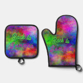 夏の色に戻鮮やかる 鍋つかみ&鍋敷きセット (正面)