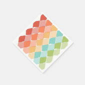 夏の色のパタ鮮やかーン スタンダードカクテルナプキン (角)
