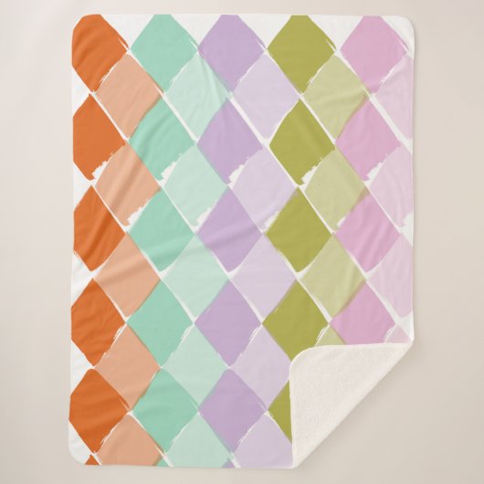 夏の色パターン シェルパブランケット (正面)