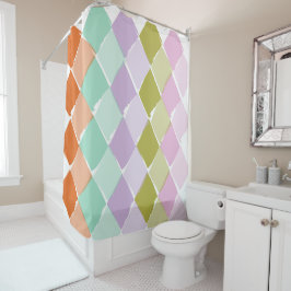 夏の色パターン シャワーカーテン