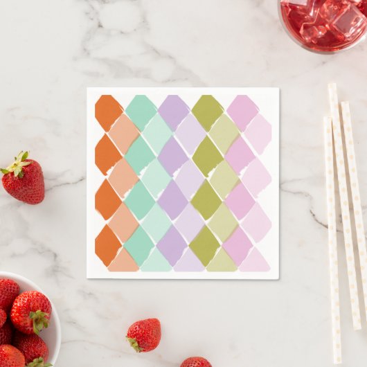 夏の色パターン スタンダードカクテルナプキン (インサイチュ)