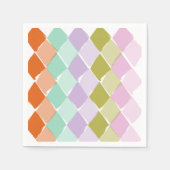 夏の色パターン スタンダードカクテルナプキン (正面)