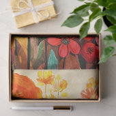 夏の色フラワー抽象芸術絵画のデコパージュ 薄葉紙 (ギフト)