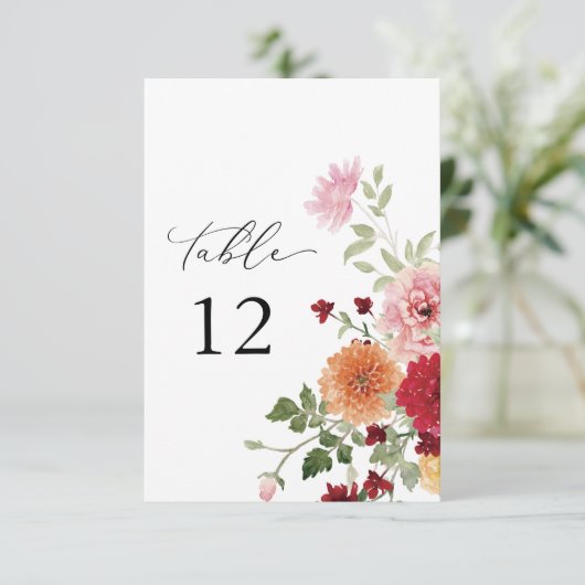 夏の色数々ののフローラ厚い表の番号 招待状 (スタンド正面)