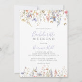 夏の色数々のの野草バチェロレッテ週末 招待状 (正面)
