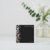 夏の色数々のワイルドフラワーフローリストQRコード スクエア名刺 (スタンド正面)