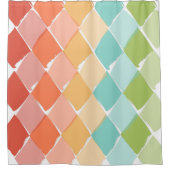 夏の色鮮やか柄 シャワーカーテン (正面)